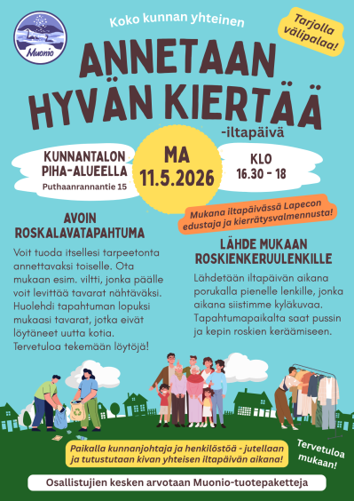 Annetaan hyvän kiertää -iltapäivä 