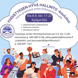 Ilmoitus Hyvä Hallinto -yhdistyskoulutuksesta